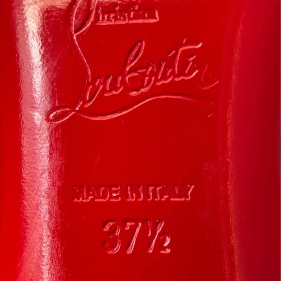 Christian Louboutin black leather spike flats 385 - Picture 4 of 6